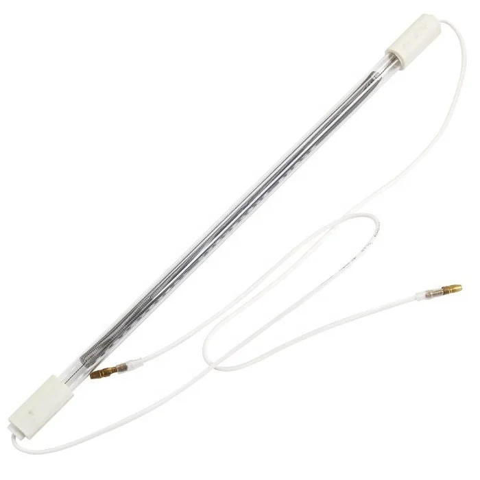 Refrigerator glass tube defrost heater