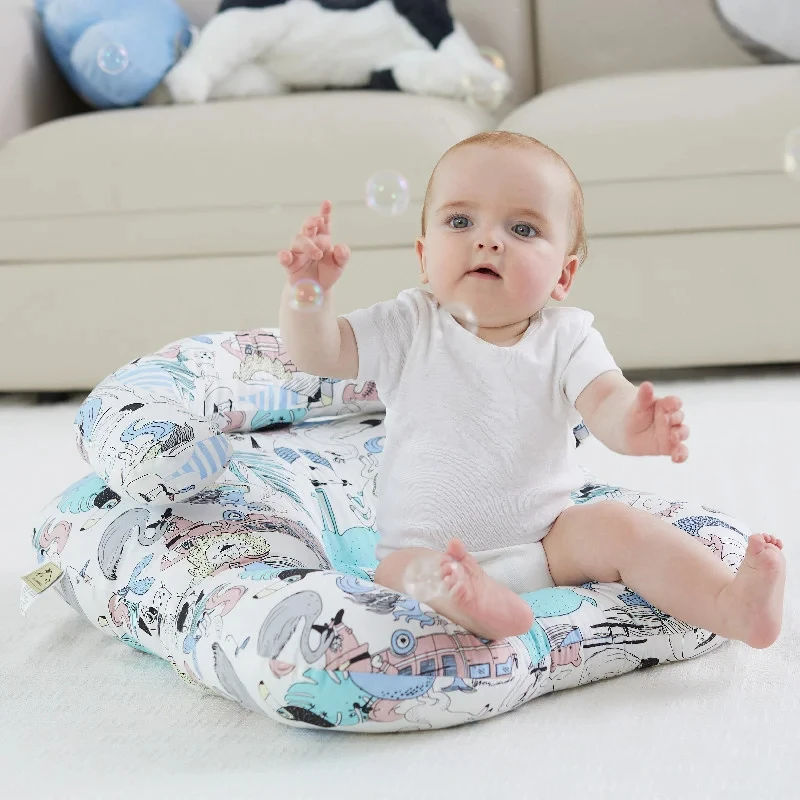 Jumon Factory Custom Baby Pillow With Removable Pillowcases Neck Support Cushion U-Shaped Soft Cartoon Newborn Baby Lying Pad