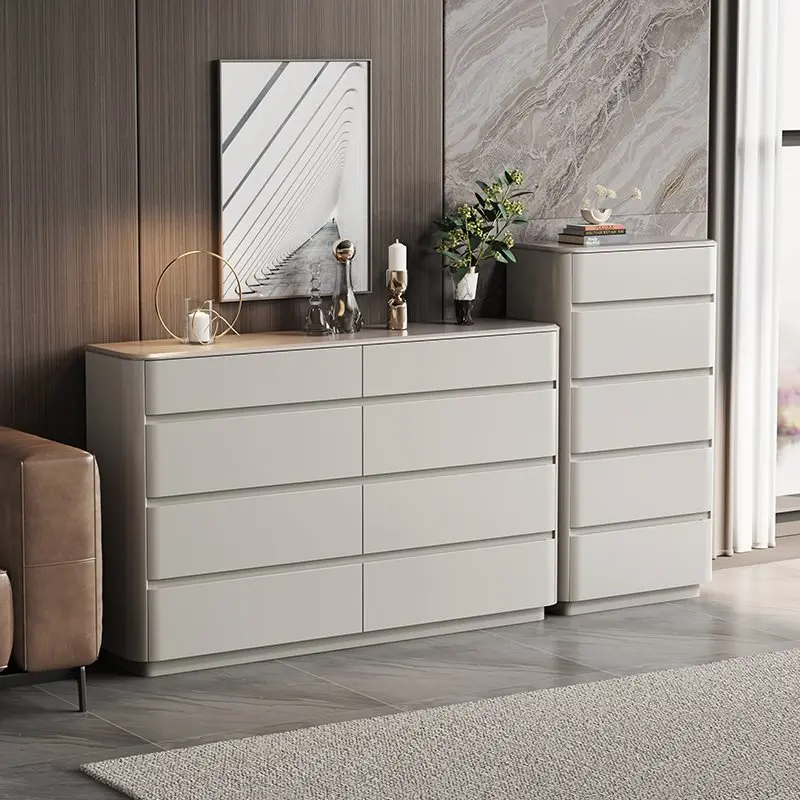 6 Drawers Nordic Bedroom Furniture White Wooden Open Storage Cabinet Minimalism Living Room Cabinets For Kitchen