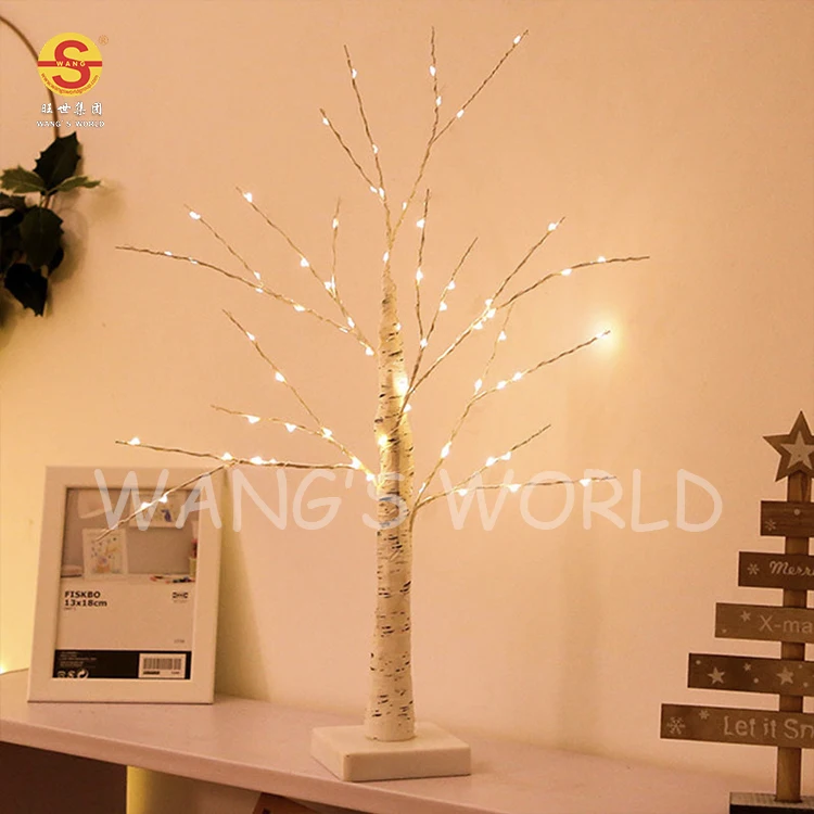 Romantic Artificial Tree Lamp With LED Lights 60cm 90cm 120cm 180cm 210cm Birch Tree Lights