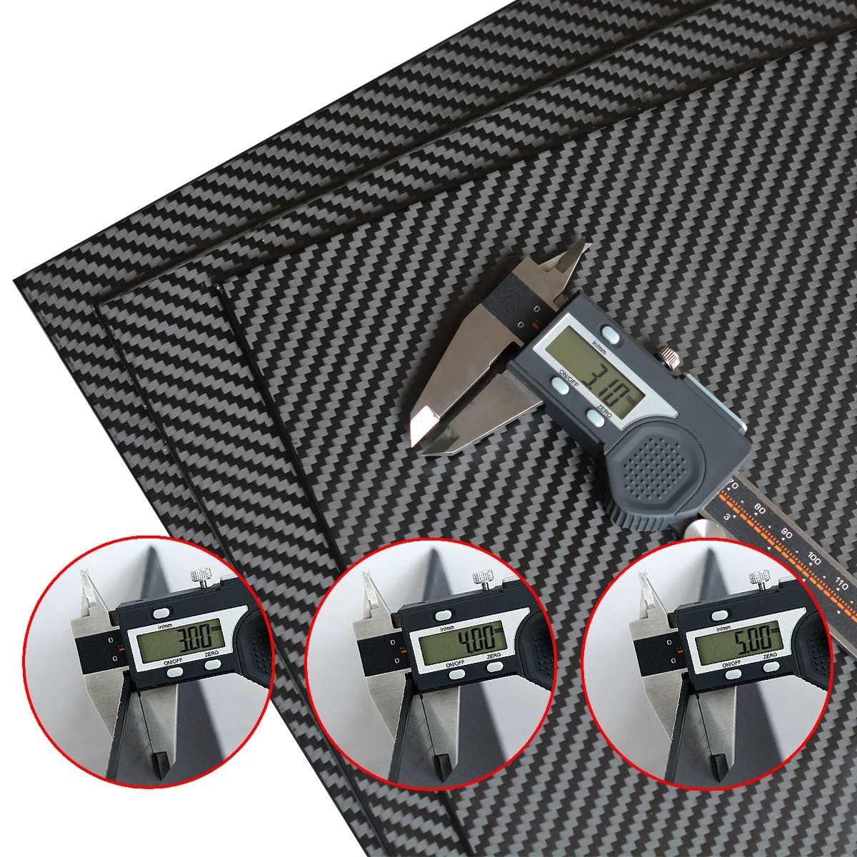 2mm 3mm 4mm 5mm 500x600mm 3K Carbon Fiber Sheet Twill Matte Surface