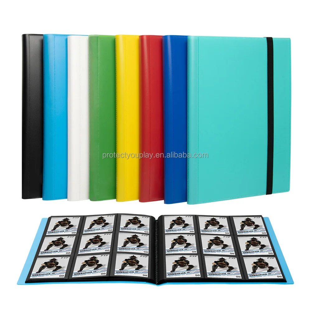 9 Pocket Sport Trading Card Albums Folder Sleeves Side Loading Premium PP Card Book Card Holder Binders & Pages 9-Pockets