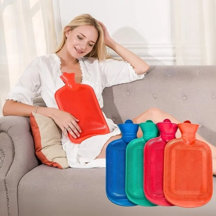 Durable Large Hot Water Bag 500-2000ml Rubber Hot Water Bag Keep Warm Heat Therapy Hand Warmer Hot Water Bottle
