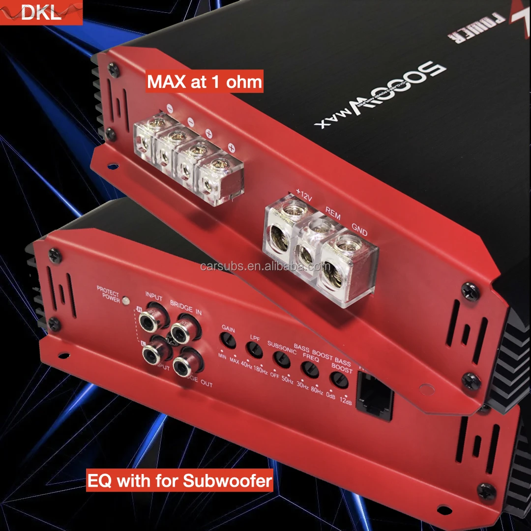 Car SPL Subwoofers Speakers Amplifier RMS 1000W Mono Bass Sub Amplifier Peak 5000W Max 1ohm Class D Car Amplifier Monoblock