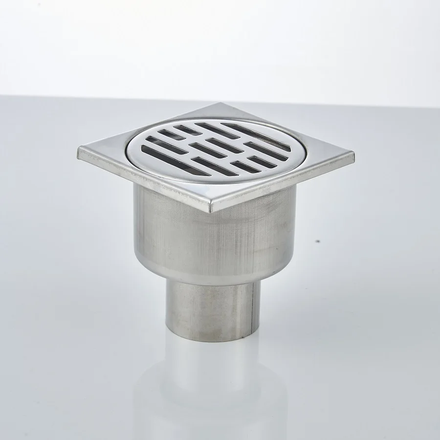 Round Washing Machine Strainer Square Stainless Steel Shower Floor Sink Drainer Durable Bathroom Deodorant Floor Drain