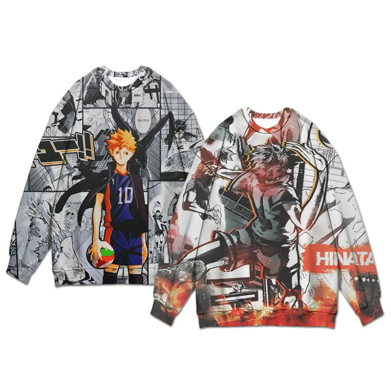 Spring and Autumn Trendy Haikyuu!! Digital Print Men and Women Anime Hoodie