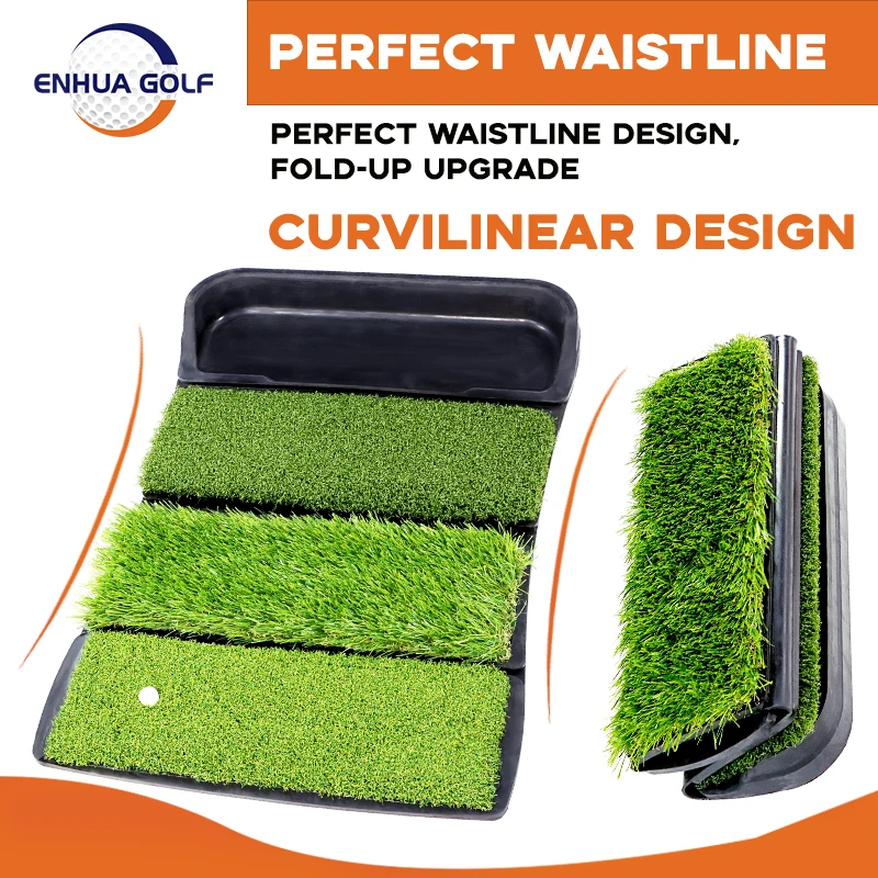 OEM/ODM Wholesale Hot sales 4 in 1 foldable Golf Hitting Mat with Tray Custom Practice Training