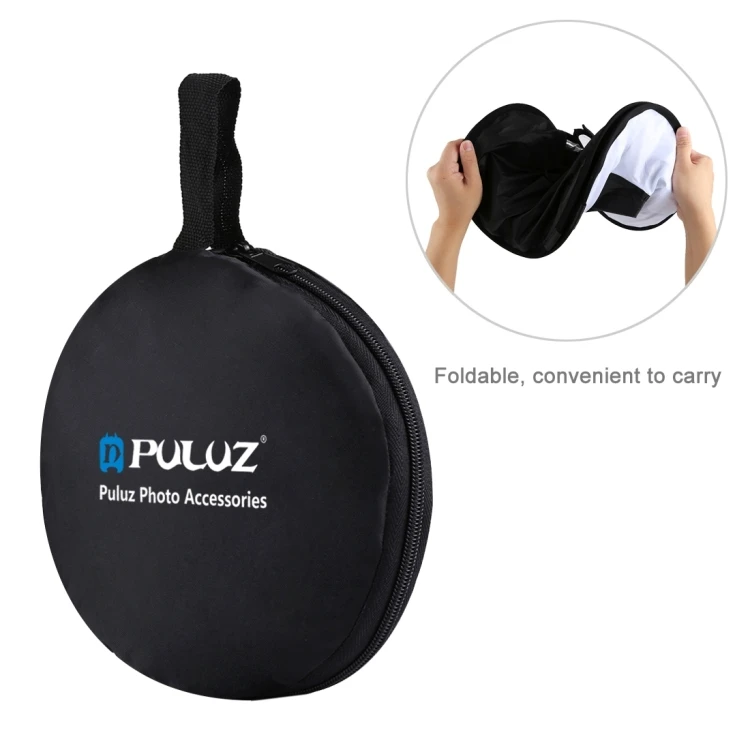  Quality PULUZ 45cm Round Style Macro and Portrait Softbox SpeedLite Flash Light Foldable