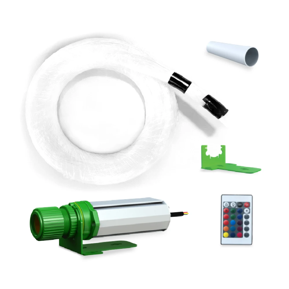 RGBW 6W Against 45W IP65 Remote Controlled+Stars Car Home Fiber Optic Star ceiling light Kit