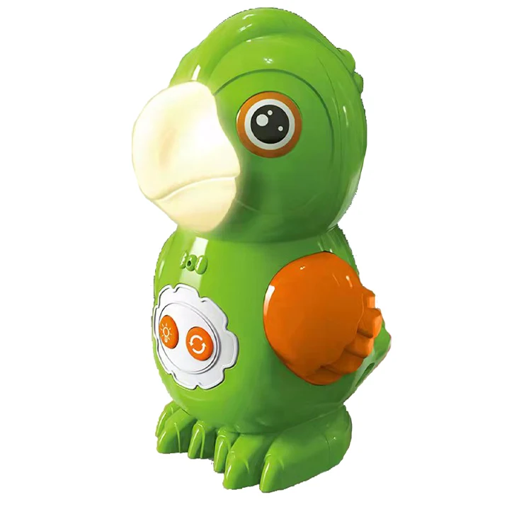 Adjustable light brightness night lamp toy cheap price cute design parrot kids night light for bedroom