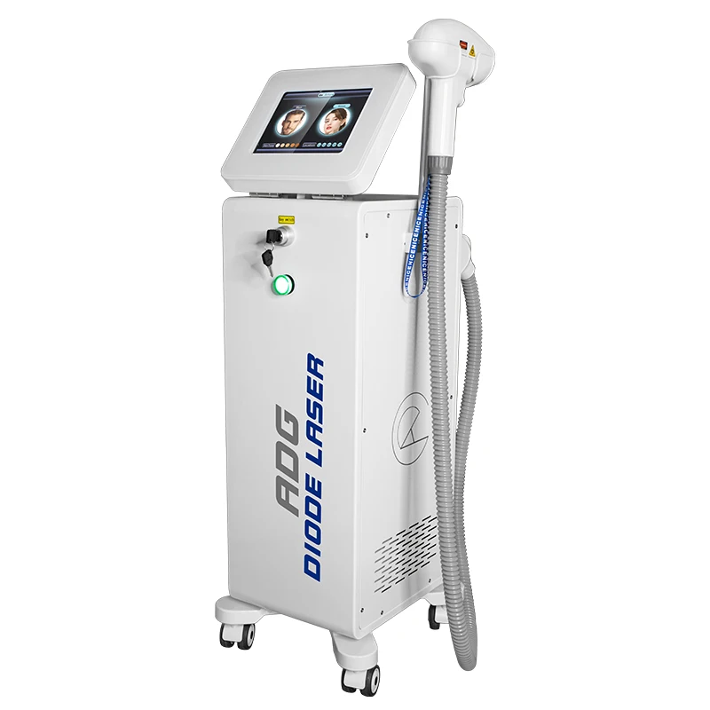 ADG vertical high-power ice platinum titanium diode hair removal 755nm 808nm 1064nm diode hair removal beauty machine