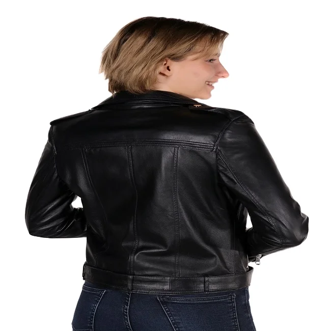 
newest all season ladies leather jacket 
