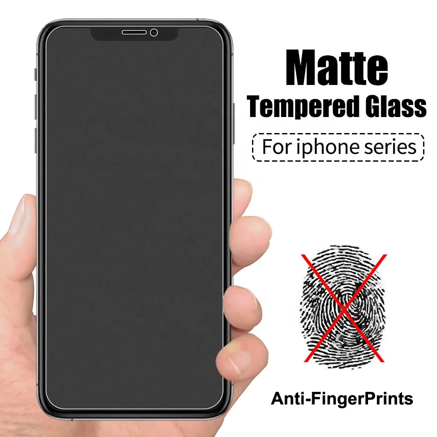 Mobile Phone Screen Protective Film Anti Fingerprint Matte Frosted 9H Tempered Glass Screen Protector for iPhone XR 11 Pro Max