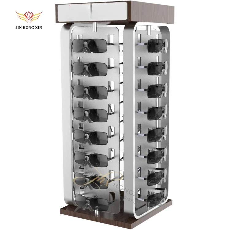 Fashion Eyewear Lockable Cabinet Supplier Wooden Wall Mounted Optical Displays Sunglass Shop Display