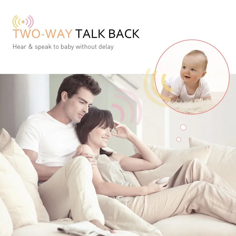 
Temperature Detection HD Large Screen Portable Movement Baby Monitor VB601 