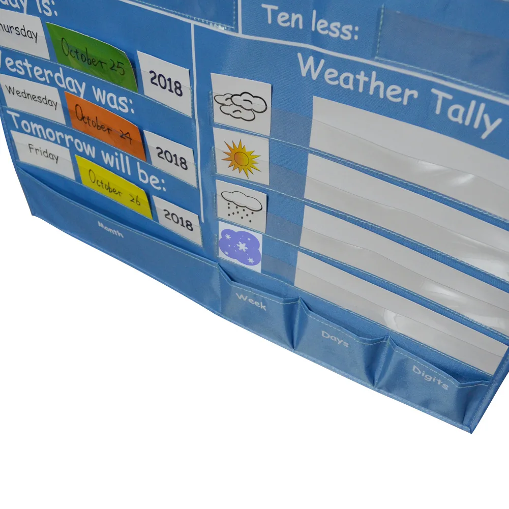 Monthly calendar pocket math calender pocket chart shapes school pocket chart for class learning