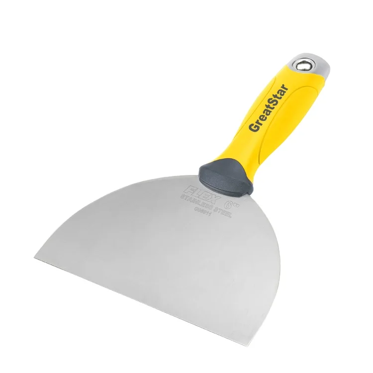 Инструмент для гипсокартона 6 дюймов (152 мм) Мягкая рукоятка гибкий нож из нержавеющей стали шпатлевки и соединения с молоточным скребком