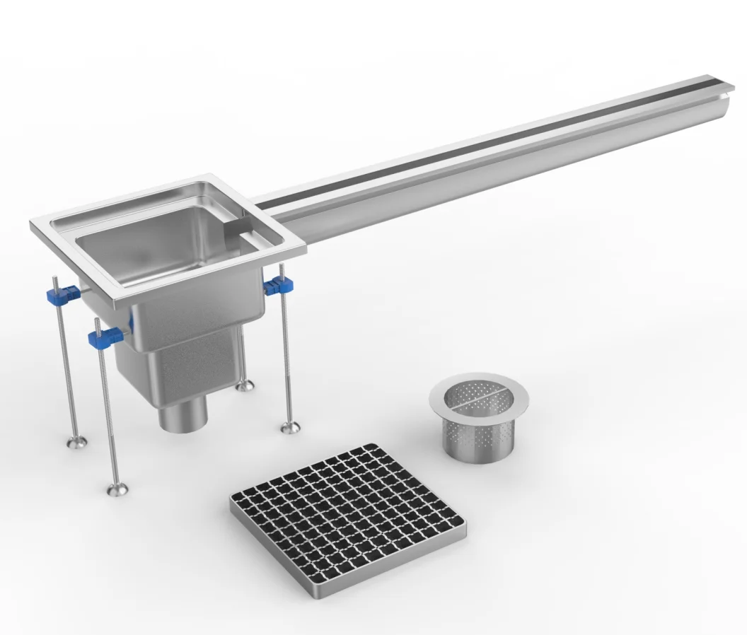 Kitlalona Linear Floor Drain For Commercial Kitchen Stainless Steel Odor Proof Floor Drain