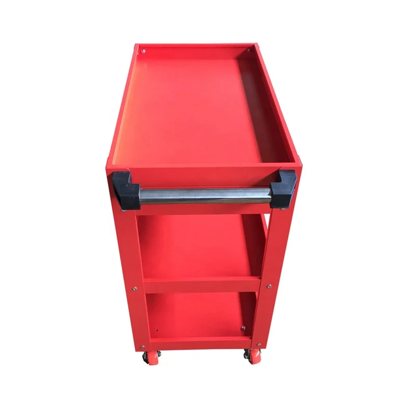 Jin Feng High Quality Workshop Garage Use Red Steel Utility Cart Tool Trolley