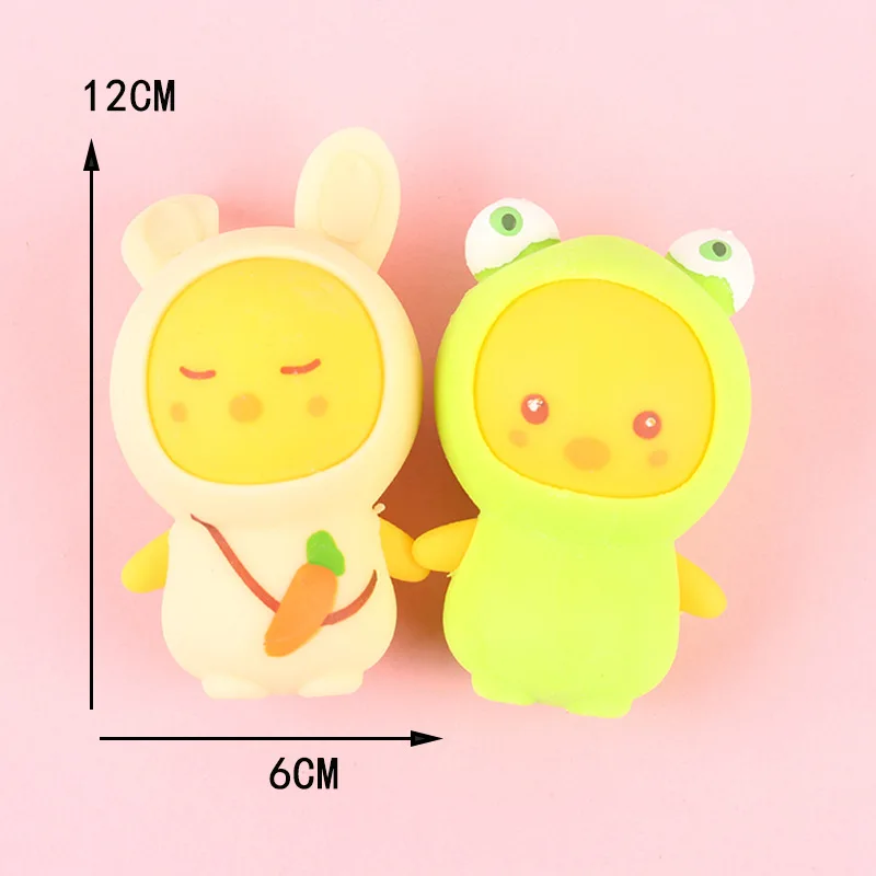 Rabbit Squishy Stress Ball Squishy Toy Bunny Dress Up Sensory Fidget Anxiety Reliever