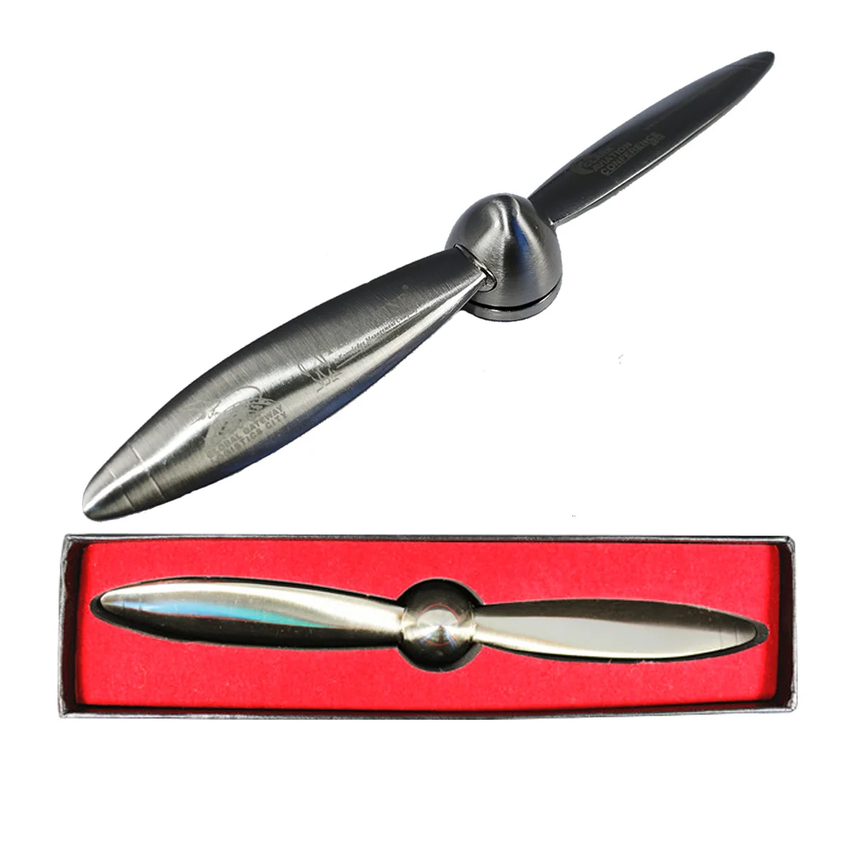 Promotional envelope cutter propeller letter opener for aviation corporation