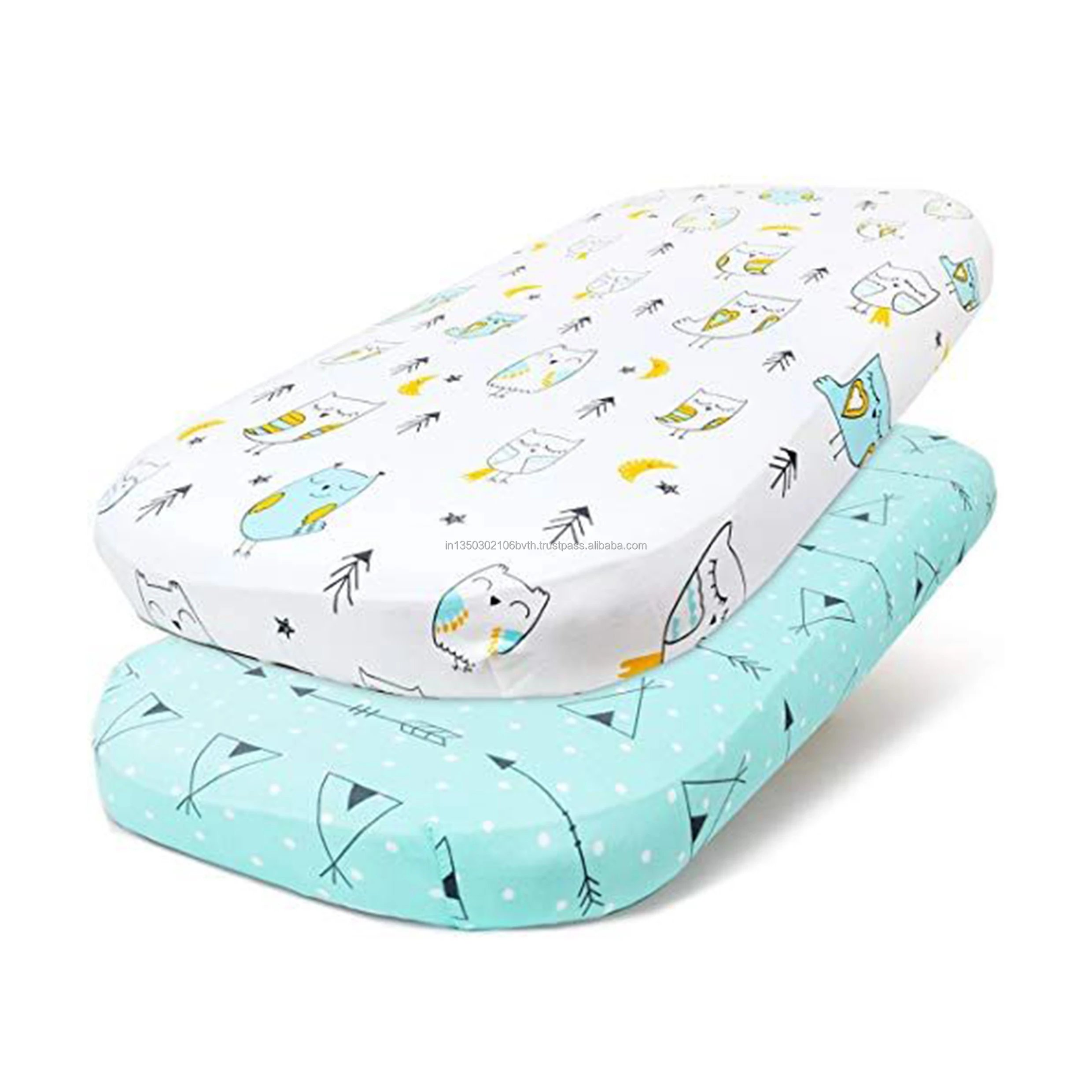 
Baby bassinet fitted sheet cotton sheet with print designs 