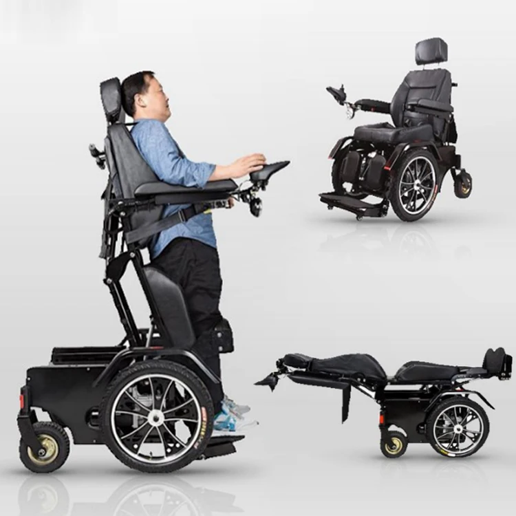 old people handicapped cerebral palsy wheel chair aluminum adjustable reclining standing wheelchair lying down for disabled