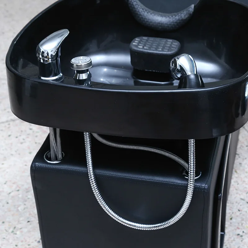 Wholesale Modern Style Salon Furniture Simple Modern Style Backwash Laying Hair Washing Bed Synthetic Leather Shampoo Basin Sink