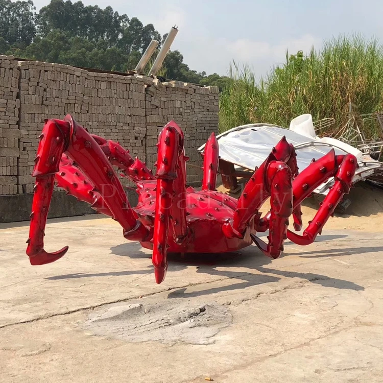 outdoor  Garden sculpture decoration Fiberglass giant crab display sculpture