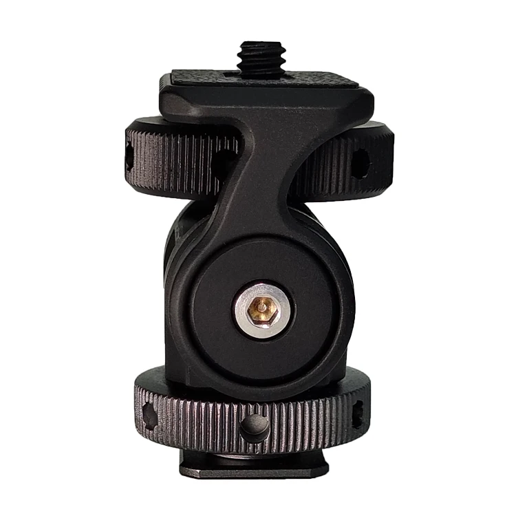360 Degree Adjustable gimbal stabilizer Monitor Ball head with Cold Shoe 1/4 screw