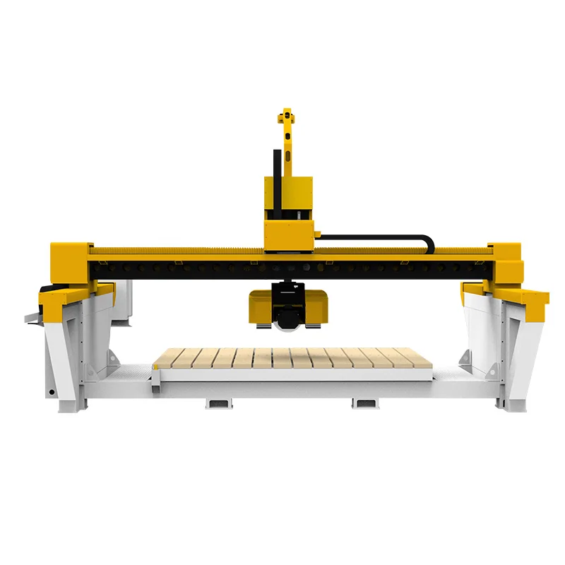 5 axis cnc marble bridge saw movable bridge type marble cutting drilling machine for granite and marble