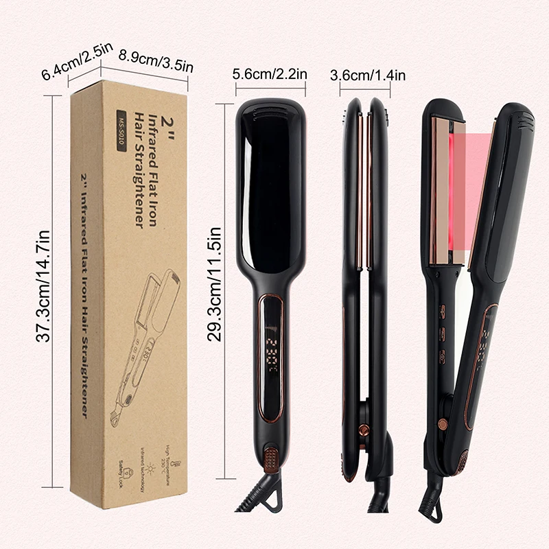 Custom Hair Styling Tools Infrared Portable Flat Irons Wide Plate High Quality Hair Iron Hair Straightener Professional