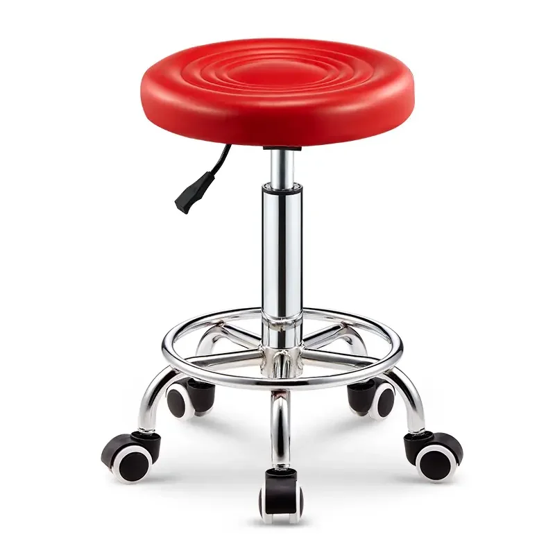 Adjustable Height Swivel Medical Clinic Style Barber Shop Stool Chair Classic Tattoo Spa Salon Wheels Hotel Beauty Applications