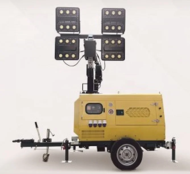8 meters Hydraulic light Tower Light telescope mast outdoor LED light
