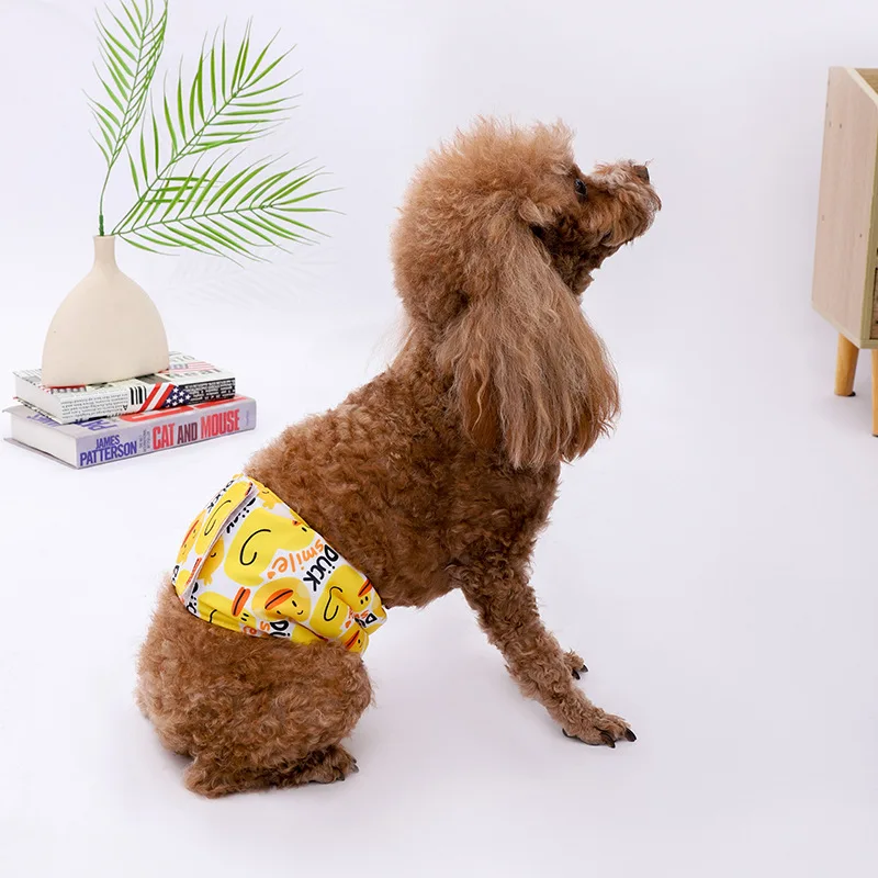 Wholesale free sample oem super absorbe washable reusable female pet dog diaper for dogs