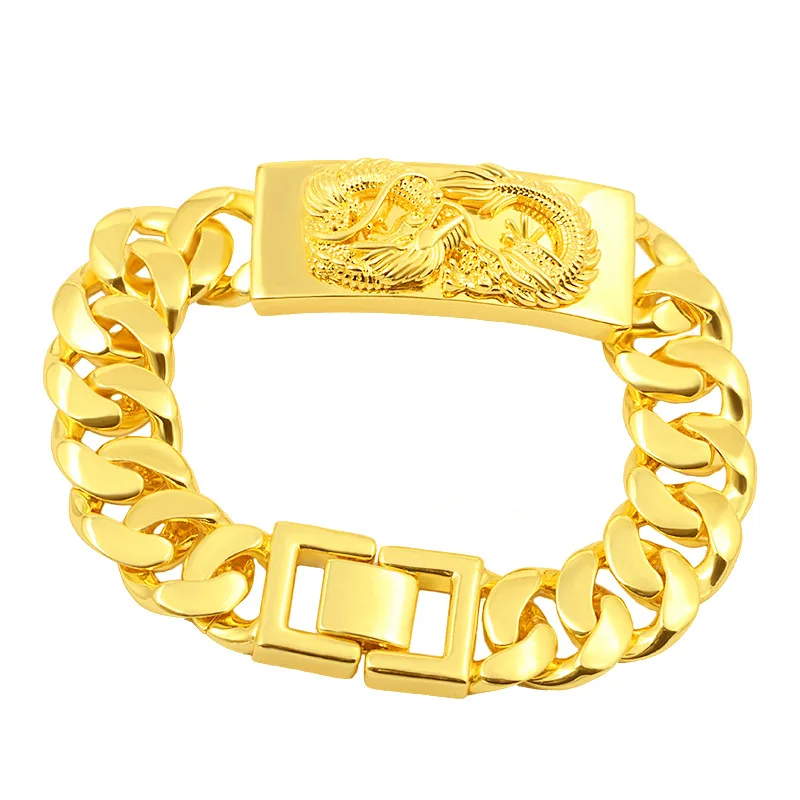18K Gold Filled Will Not Fade Bracelets for Men & Women Pulseras De Plata De Ley Mujer Bijoux Femme Gemstone Wedding Jewelry