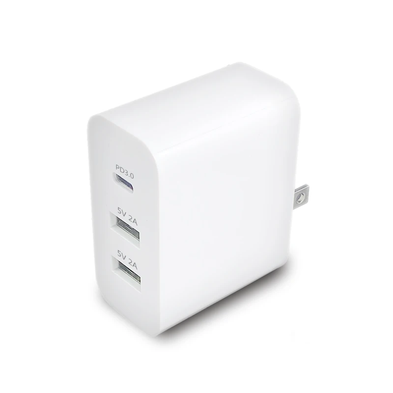 30 Вт 3Amp PD 3 0 USB настенное дорожное зарядное устройство 1type-c 2usb адаптер для быстрой зарядки мобильного