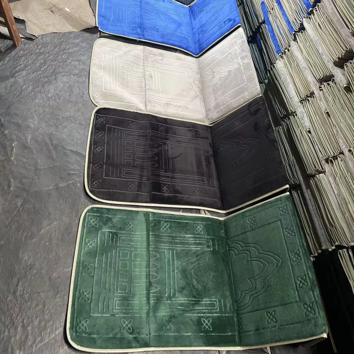 Thick Smart isajadah travel pocket prayer mat Backrest travel prayer rug with bag for hajj adult men