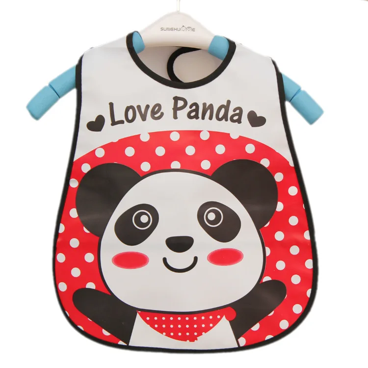 Waterproof baby drool bib Peva bib Colorful animal print baby drool bib