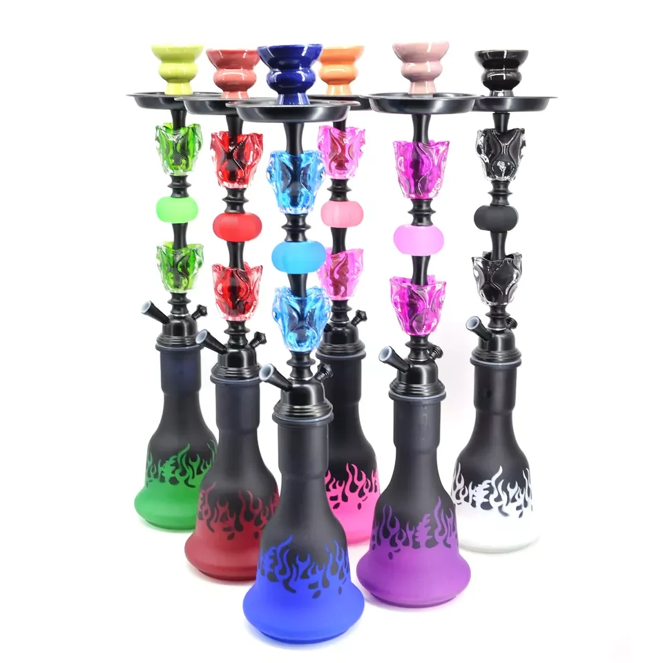 Yiwu smoking accessories manufacturer glass hookah middle size large size tobacco shisha with cheap price