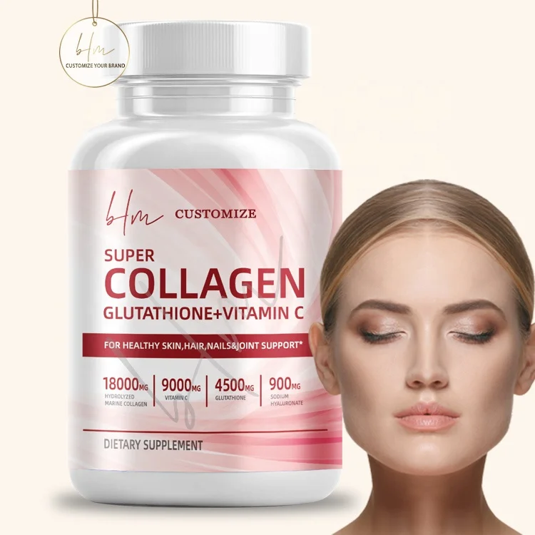 l-glutathione pills vitamin c frozen collagen 2 in 1 whitening marine collagen capsules supplements for skin