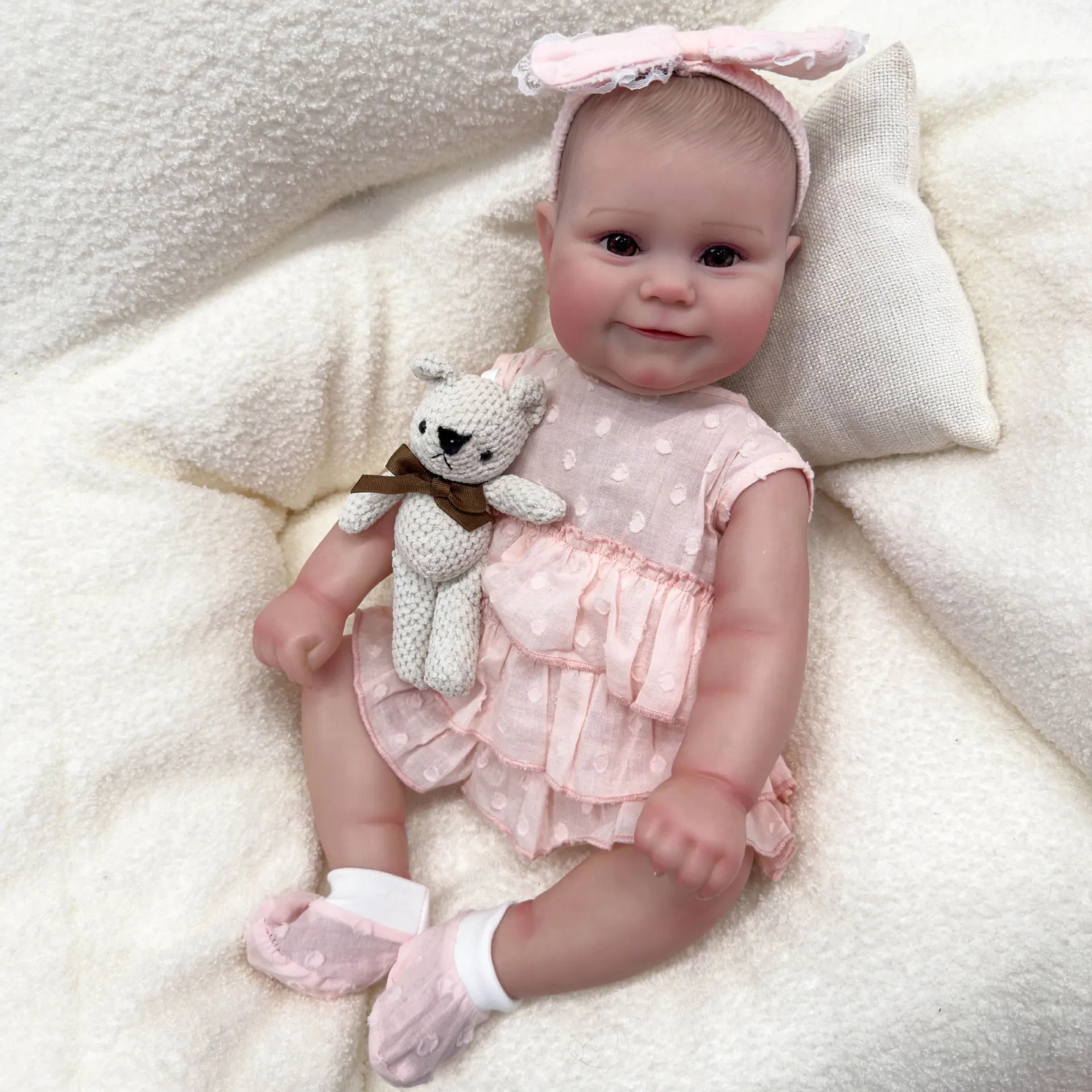 Custom 20 inch 50CM Washable Reborn Baby Girl Doll Realistic Maddie Toddler Reborn Silicon Reborn Dolls