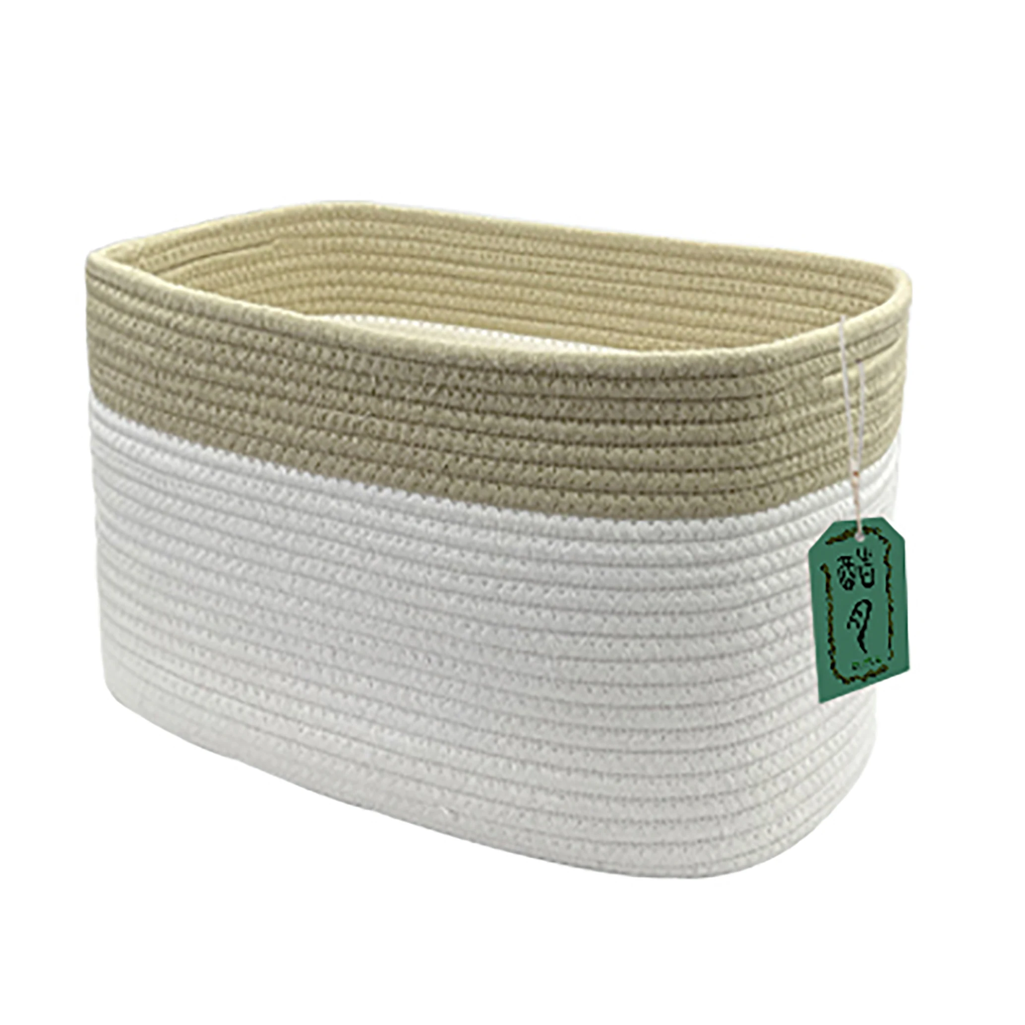 KUYUE Cotton Rope Woven Basket - Foldable Large Storage Baskets for Organizing
