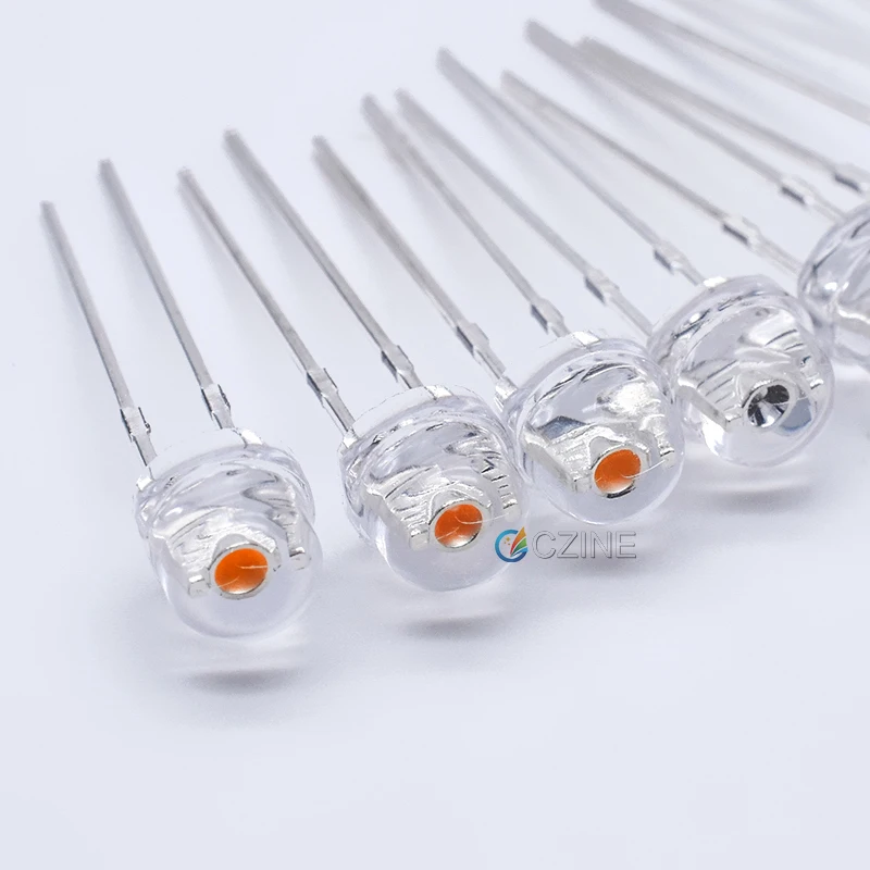 CZINELIGHT water clear yellow red green blue cool warm white ultra high bright 1000pcs packet led strawhat 5mm