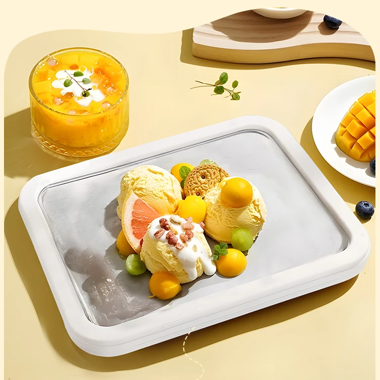 Hot Sale Ice Cream Maker/Pan/Roll Plate- Frozen Yogurt Sorbet Family Fun Healthy DIY At Home