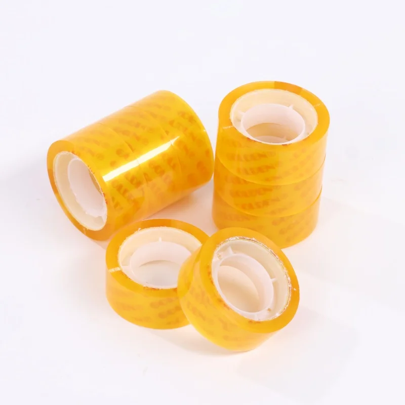 BOPP Stationery Tape Small Adhesive Packing Golden Tape For Students and Kids School Use