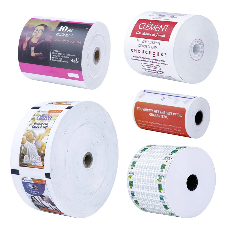Hot selling POS printer receipt paper rolls ATM thermal paper rolls  80X70mm size