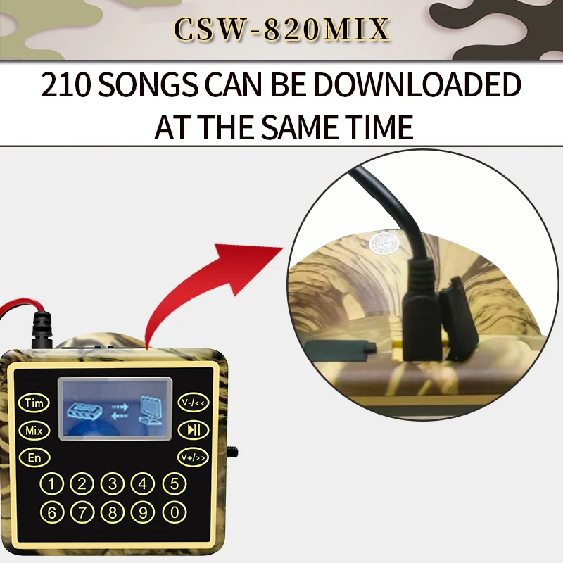 Cssiwe Customize 80W Mix Voice Mp3 Hunting Bird Sounds Box Hunting Caller Multisound For Birds