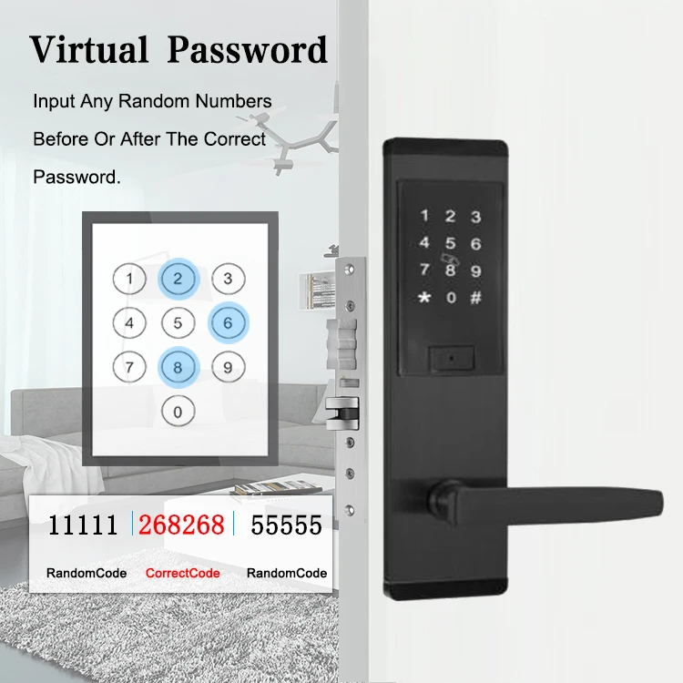 Air bnb Apartment 4 Unlocking Ways TT Lock Smart Door Lock Factory
