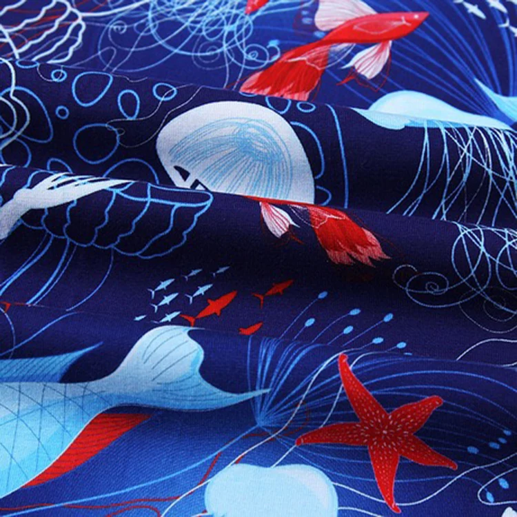 
New fashion 100% cotton muslim custom digital printing textile fabric 